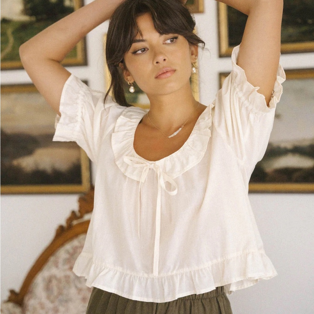 Harly Jae Doll Blouse in Crisp White